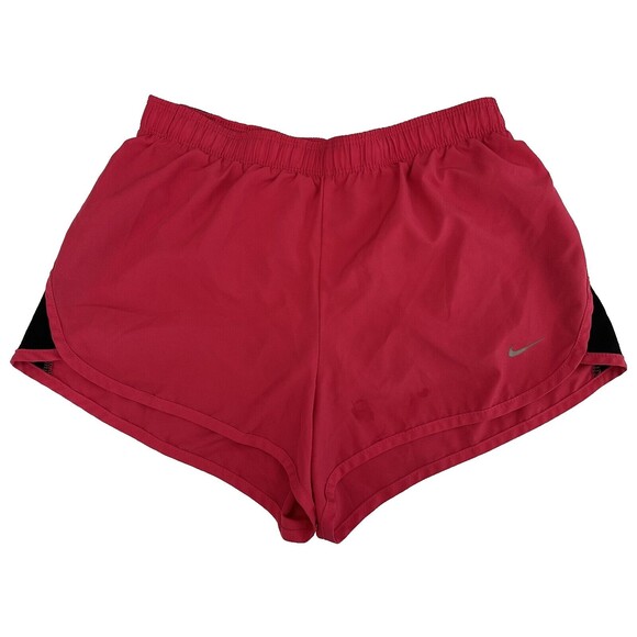 Nike Dri-FIT Pink & Black Lined Running Gym Workout Shorts Women's Size XS - Picture 1 of 4